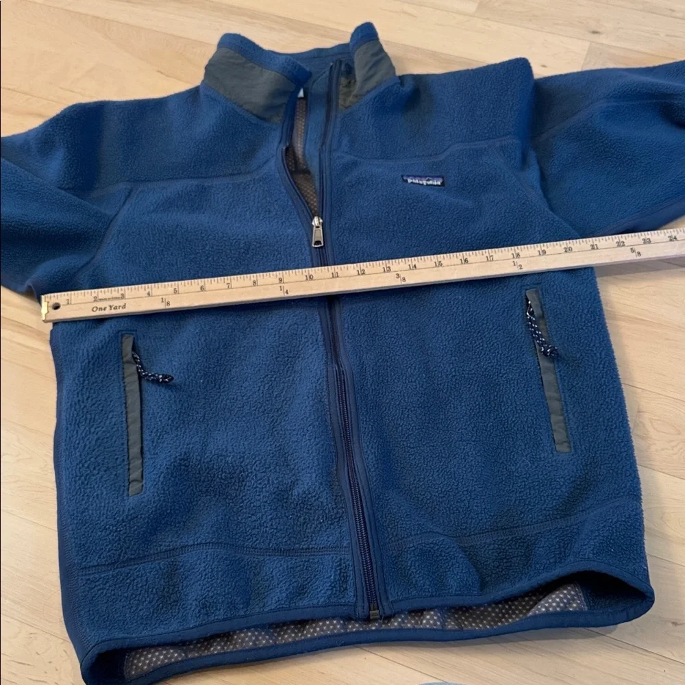 Vintage-Patagonia Partial Eclipse full zip fleece jacket-Blue-Unisex-M-USA - Picture 3 of 5